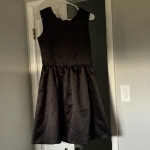 H&M - Girl's Round Neck Sleeveless Satin Mini Dress - 14 Years+ - Black